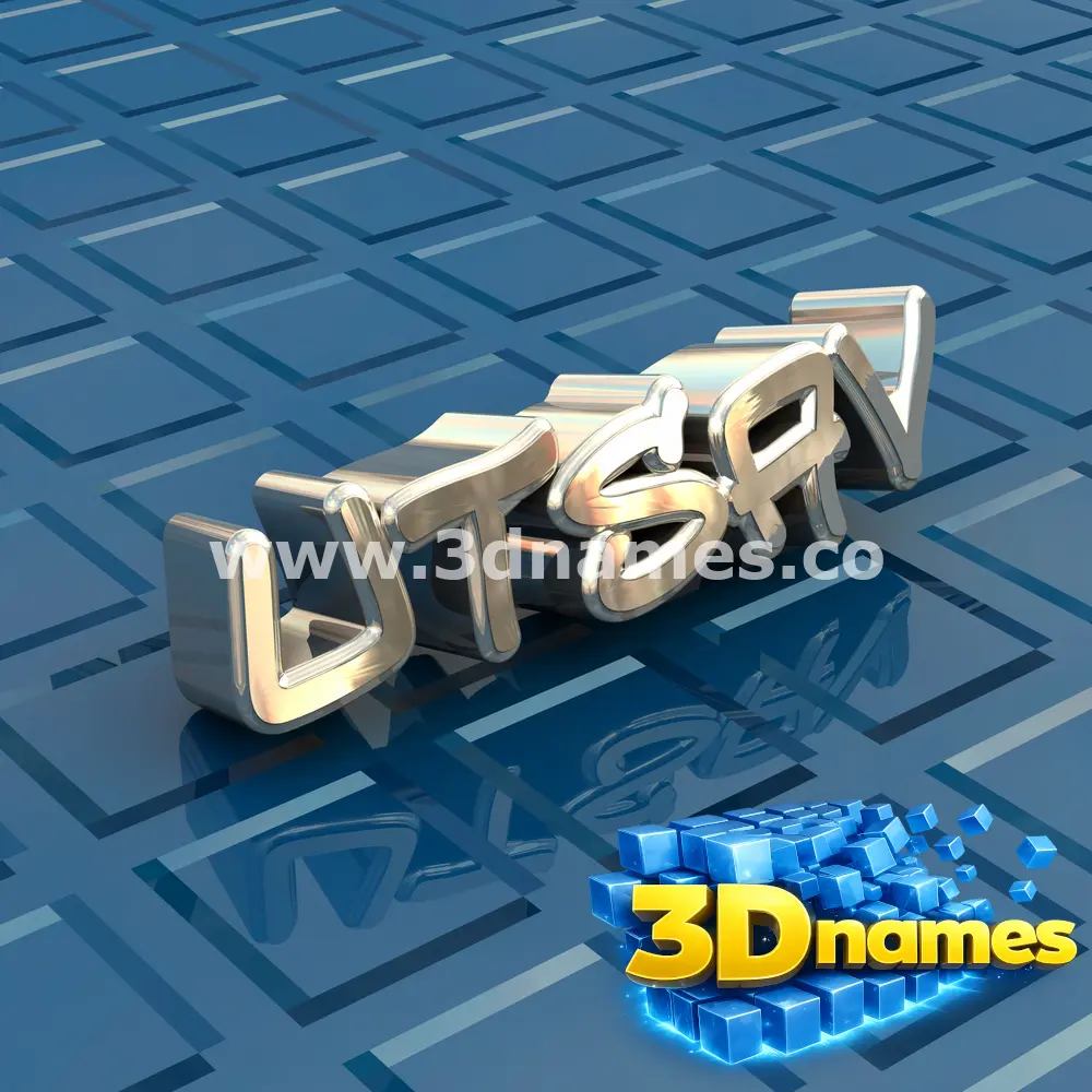 utsav in Blue Bling style - 3D name wallpaper