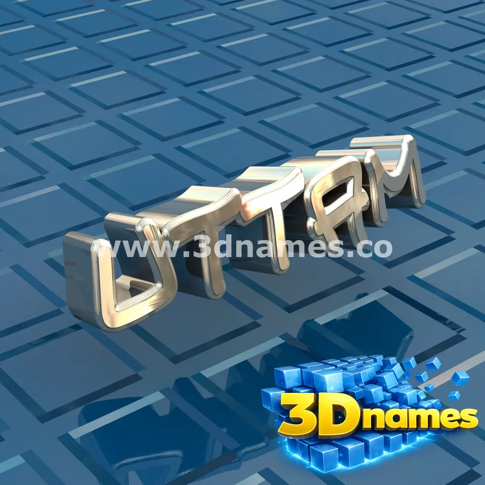 uttam in Blue Bling style - 3D name wallpaper