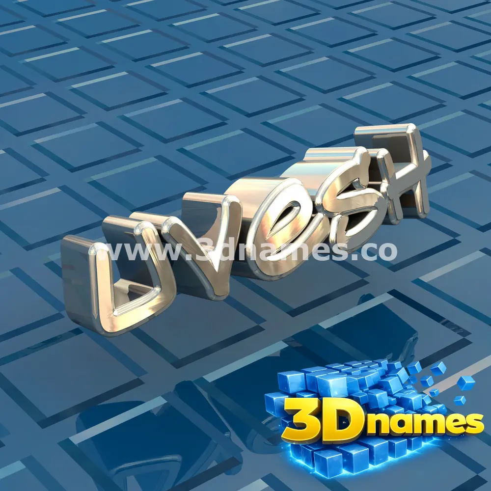 uvesh in Blue Bling style - 3D name wallpaper