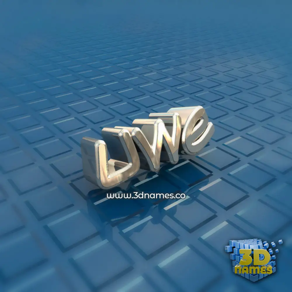 uwe in Blue Bling style - 3D name wallpaper
