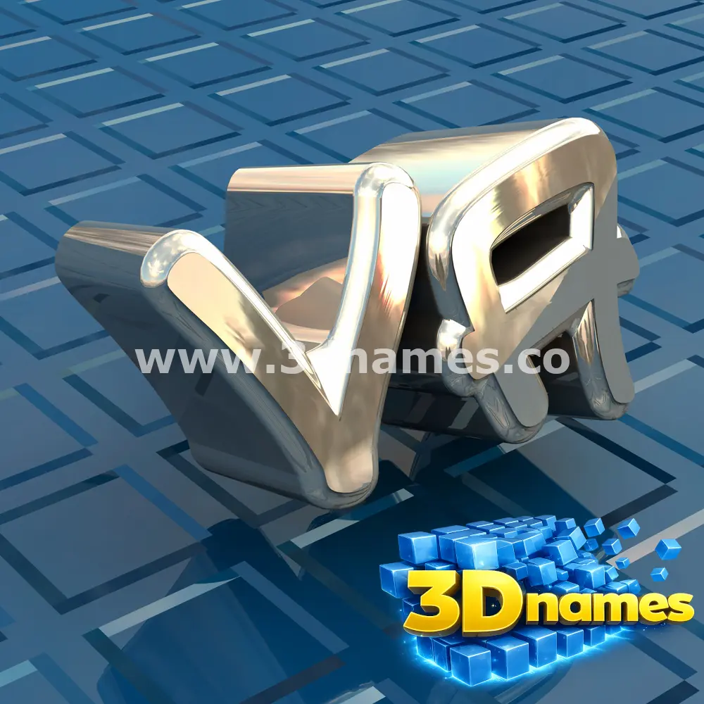 va in Blue Bling style - 3D name wallpaper