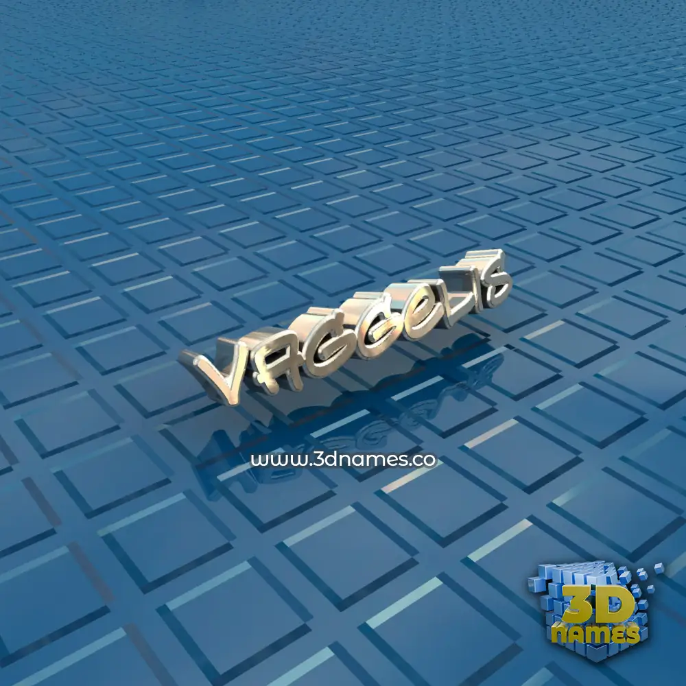 vaggelis in Blue Bling style - 3D name wallpaper