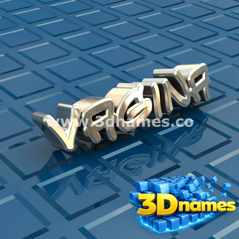 vagina in Blue Bling style - 3D name wallpaper