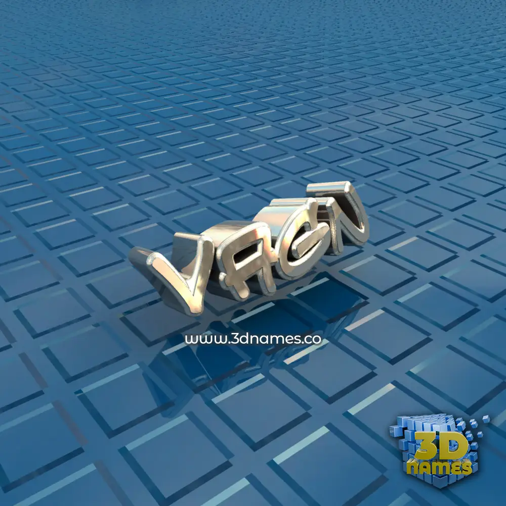 vagn in Blue Bling style - 3D name wallpaper
