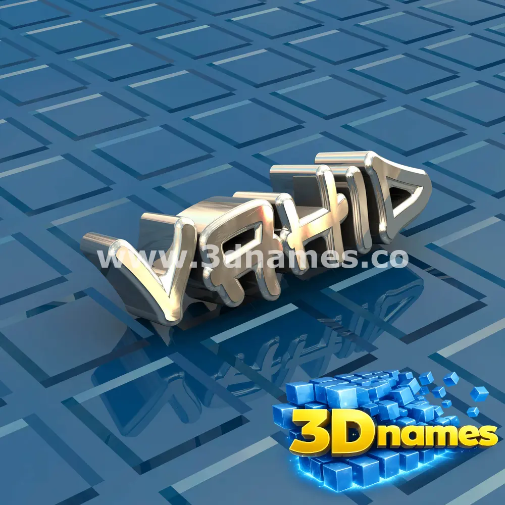 vahid in Blue Bling style - 3D name wallpaper