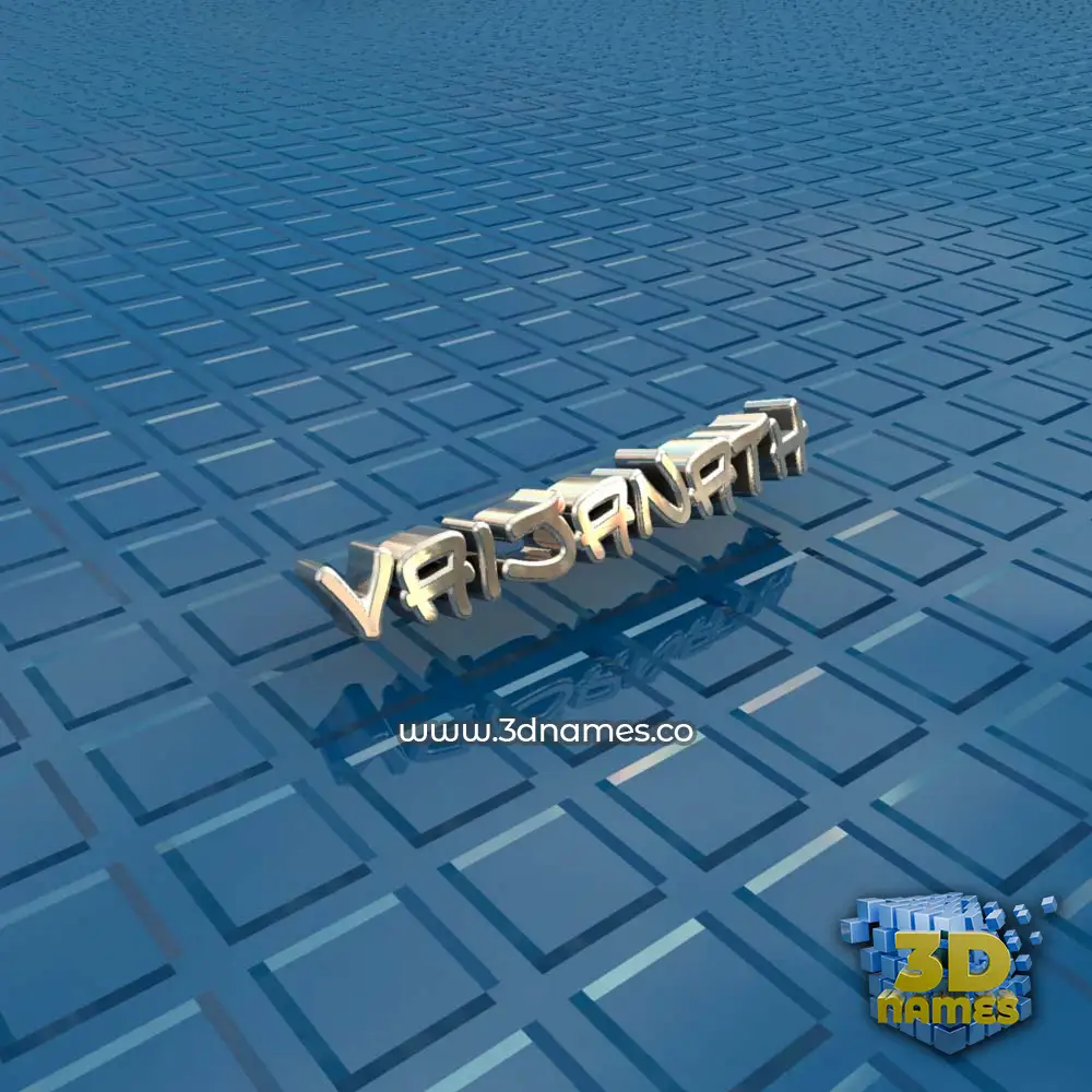 vaijanath in Blue Bling style - 3D name wallpaper