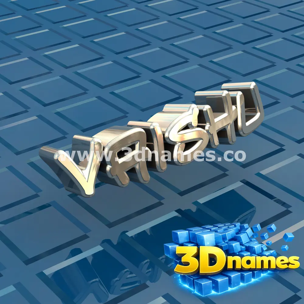 vaishu in Blue Bling style - 3D name wallpaper
