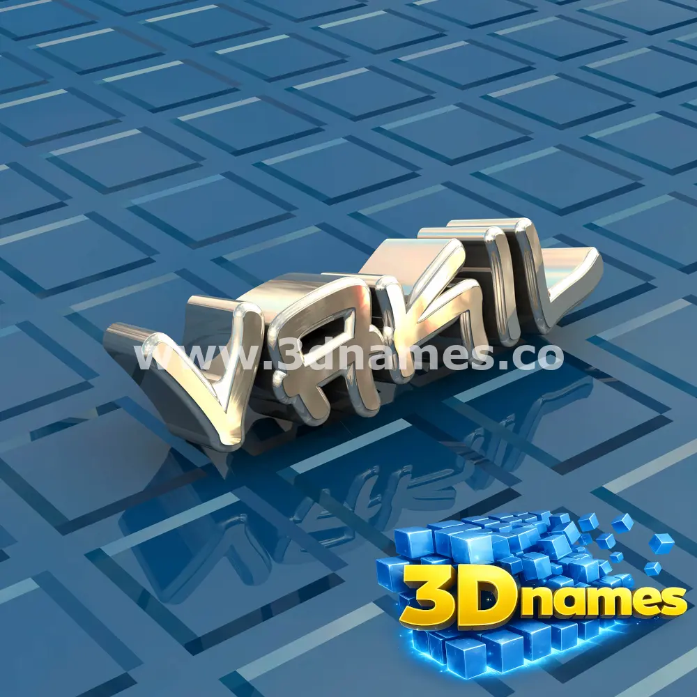 vakil in Blue Bling style - 3D name wallpaper