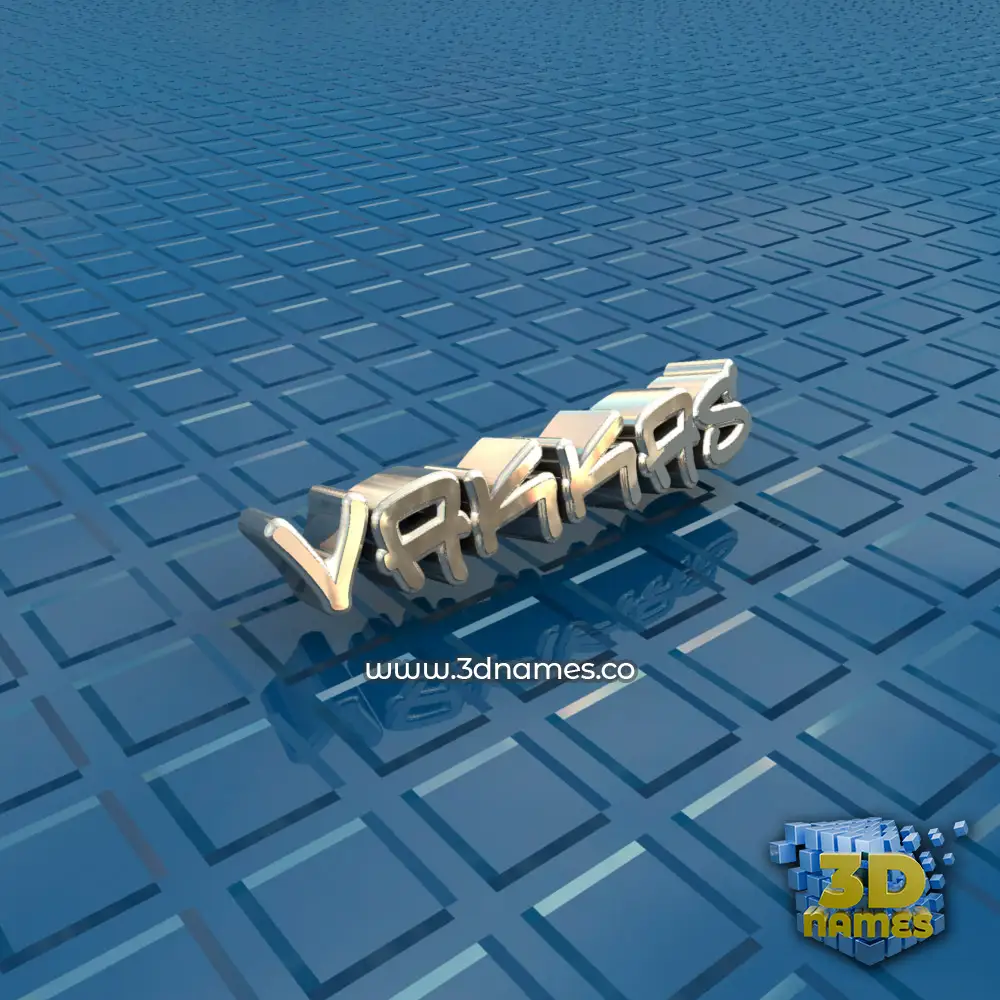vakkas in Blue Bling style - 3D name wallpaper