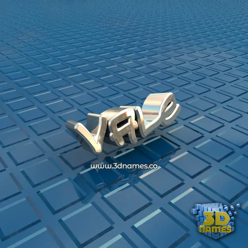 vale in Blue Bling style - 3D name wallpaper