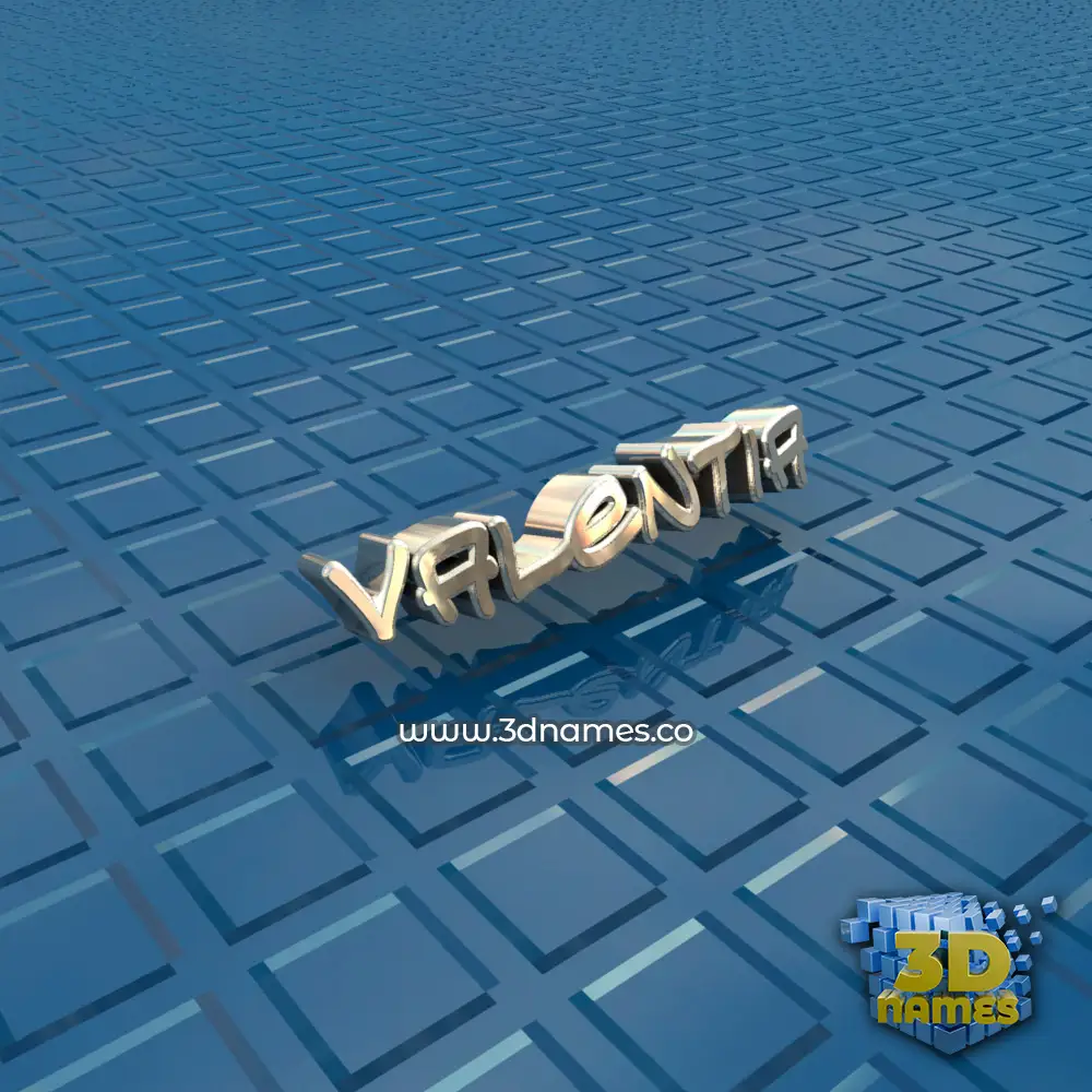 valentia in Blue Bling style - 3D name wallpaper