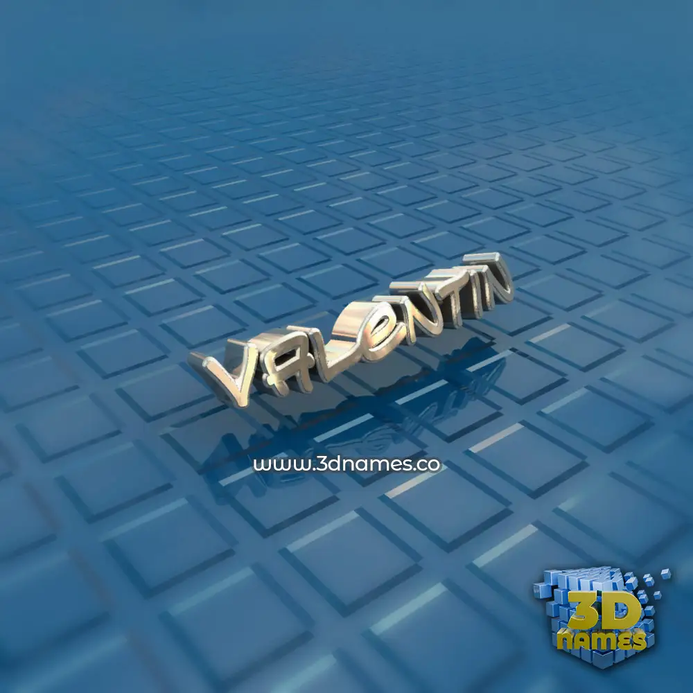 valentin in Blue Bling style - 3D name wallpaper