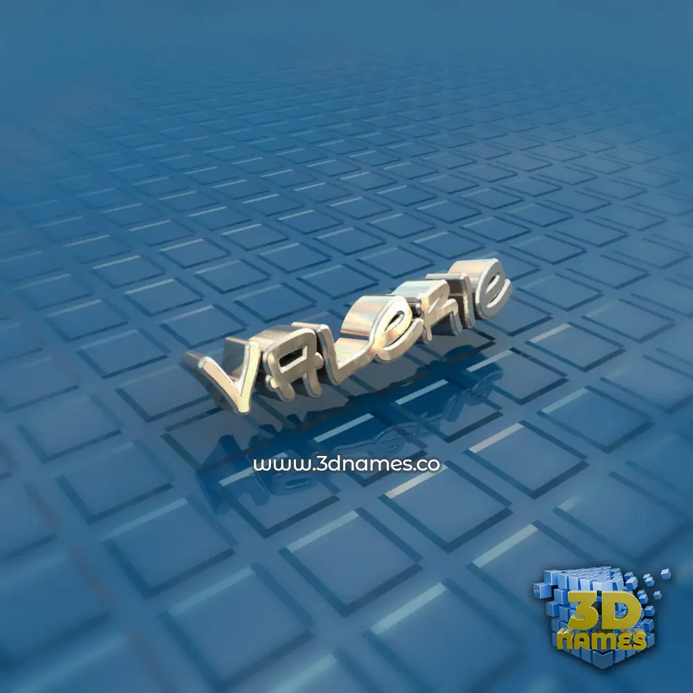 valerie in Blue Bling style - 3D name wallpaper