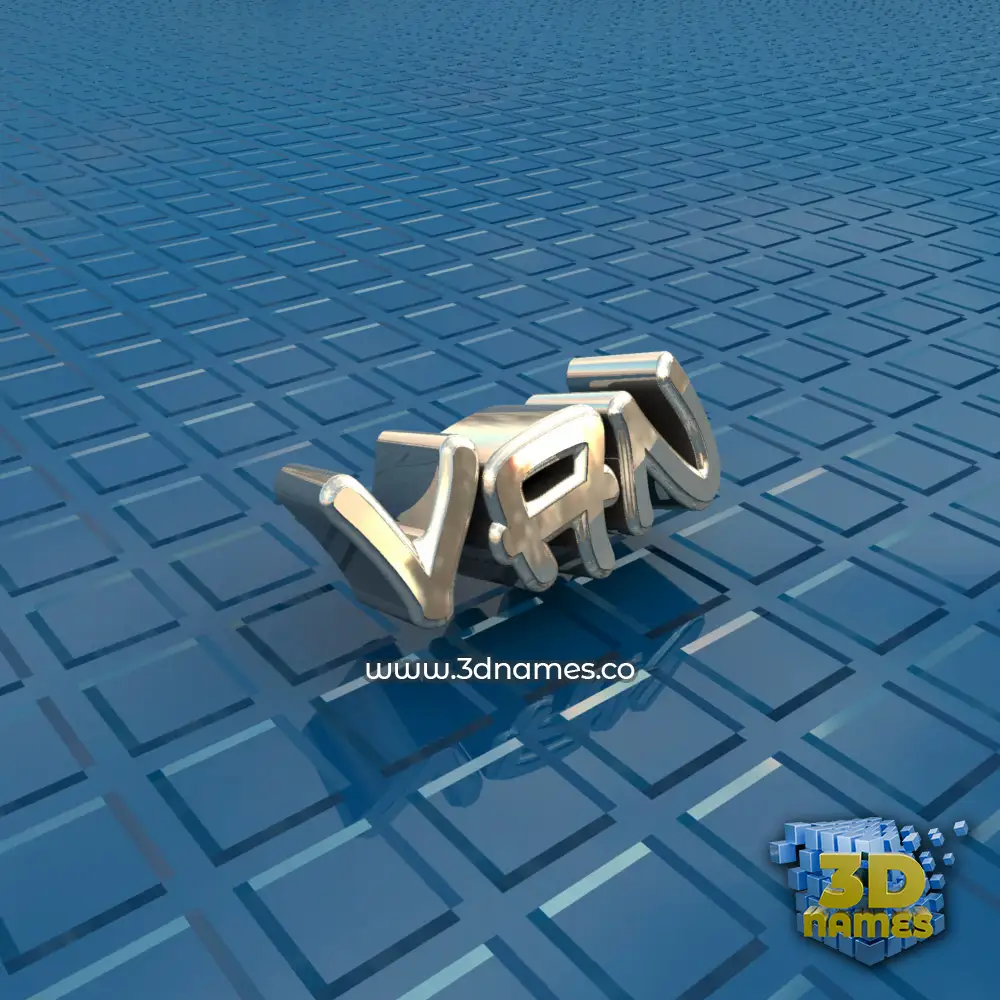 van in Blue Bling style - 3D name wallpaper