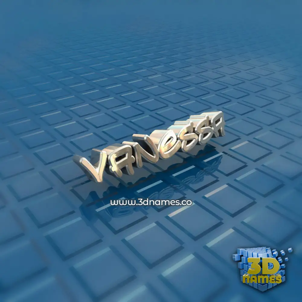 vanessa in Blue Bling style - 3D name wallpaper