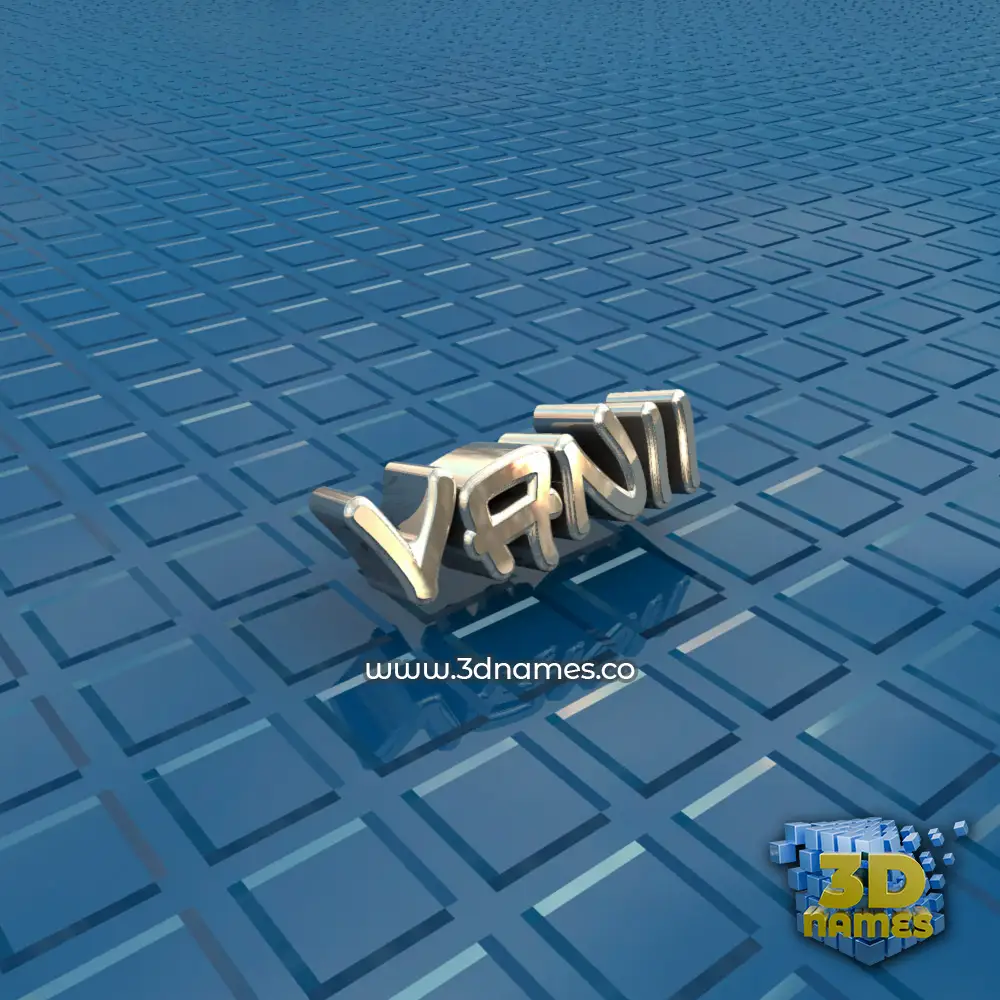 vanii in Blue Bling style - 3D name wallpaper