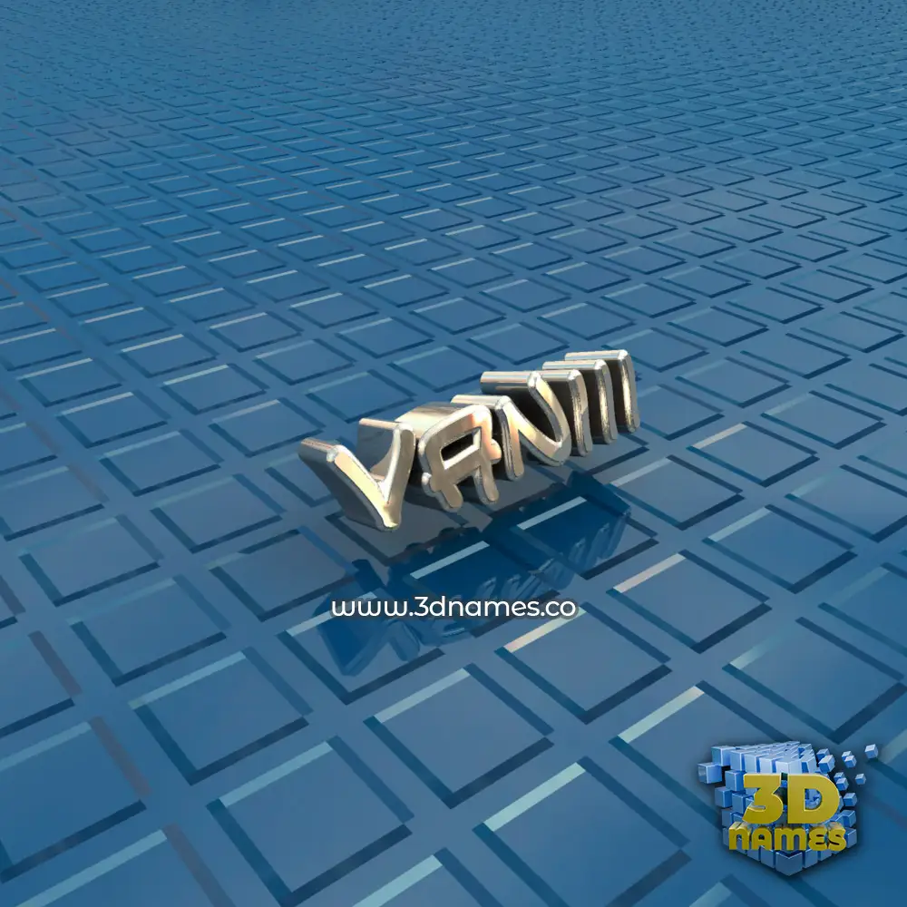 vaniii in Blue Bling style - 3D name wallpaper