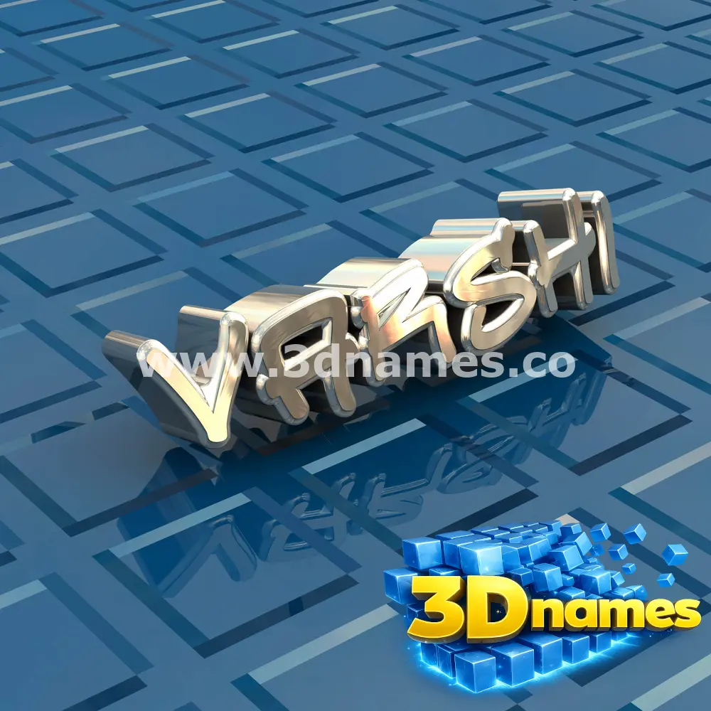 varshi in Blue Bling style - 3D name wallpaper