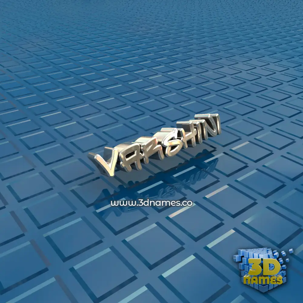 varshini in Blue Bling style - 3D name wallpaper