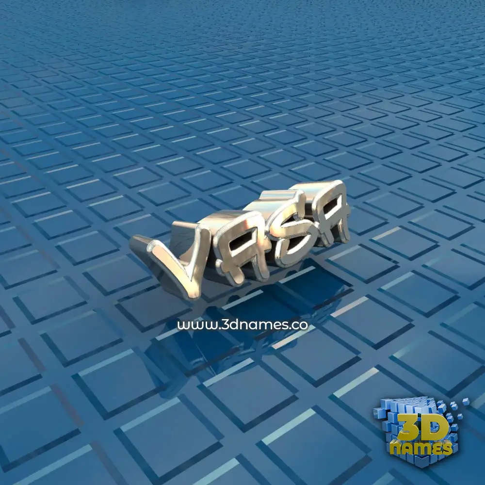 vasa in Blue Bling style - 3D name wallpaper