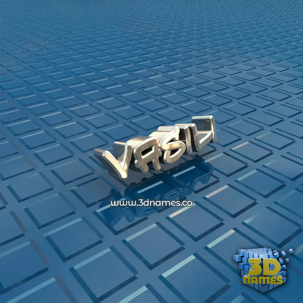 vasili in Blue Bling style - 3D name wallpaper