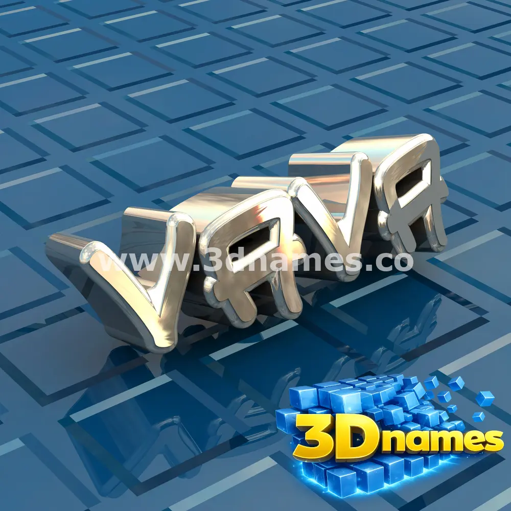 vava in Blue Bling style - 3D name wallpaper