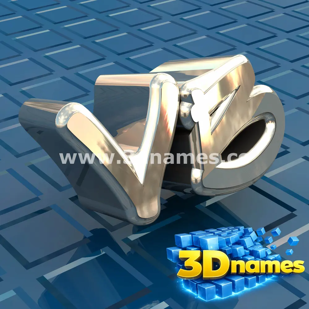 vb in Blue Bling style - 3D name wallpaper