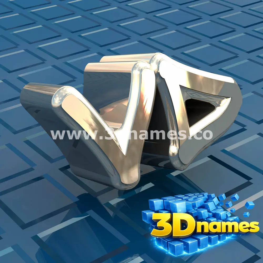 vd in Blue Bling style - 3D name wallpaper