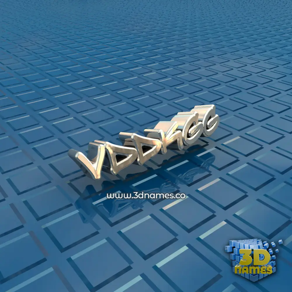 vddkgg in Blue Bling style - 3D name wallpaper