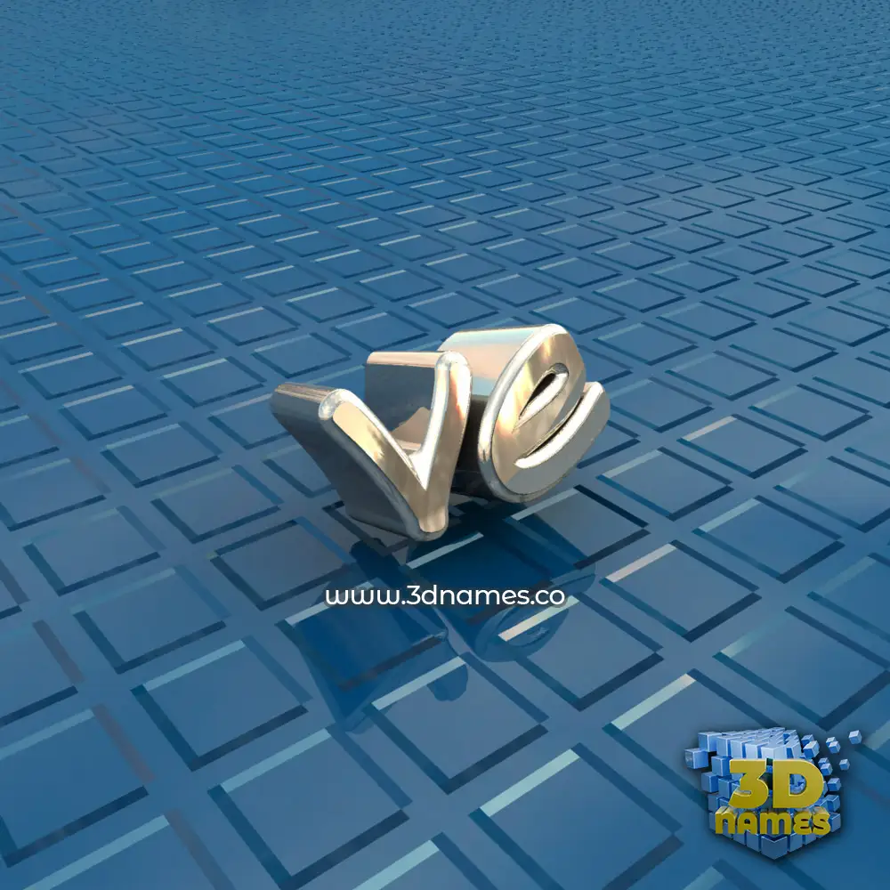 ve in Blue Bling style - 3D name wallpaper