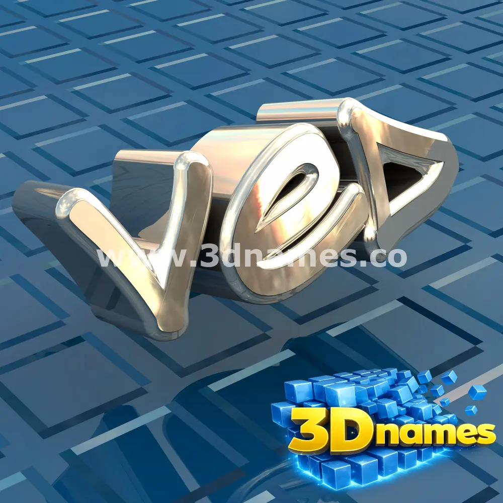 ved in Blue Bling style - 3D name wallpaper