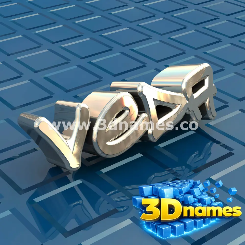 veda in Blue Bling style - 3D name wallpaper