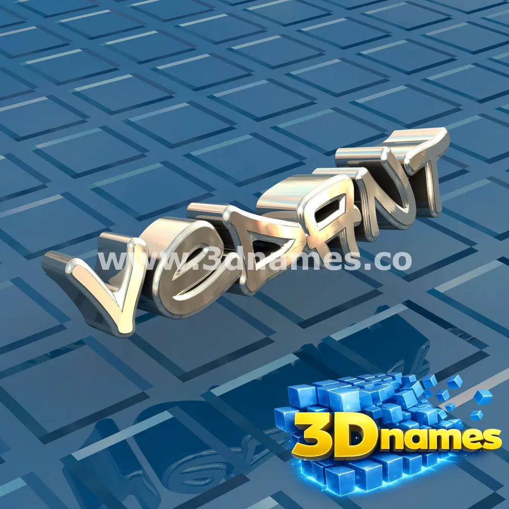 vedant in Blue Bling style - 3D name wallpaper