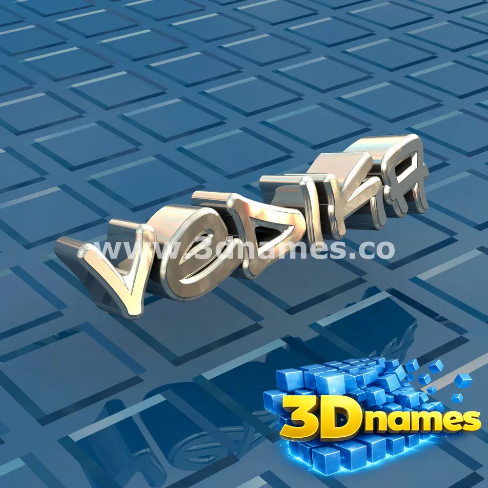 vedika in Blue Bling style - 3D name wallpaper