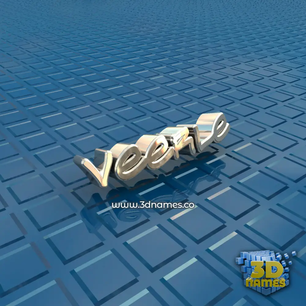veerle in Blue Bling style - 3D name wallpaper