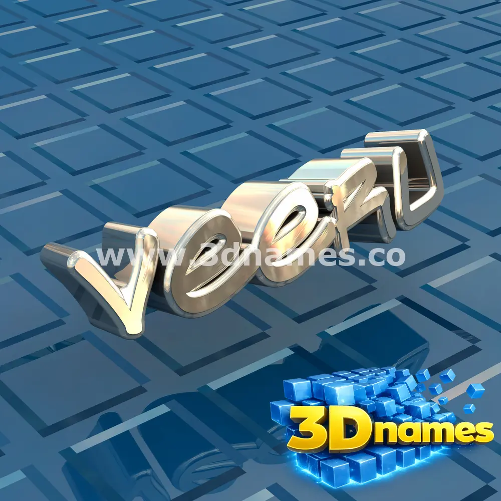 veeru in Blue Bling style - 3D name wallpaper