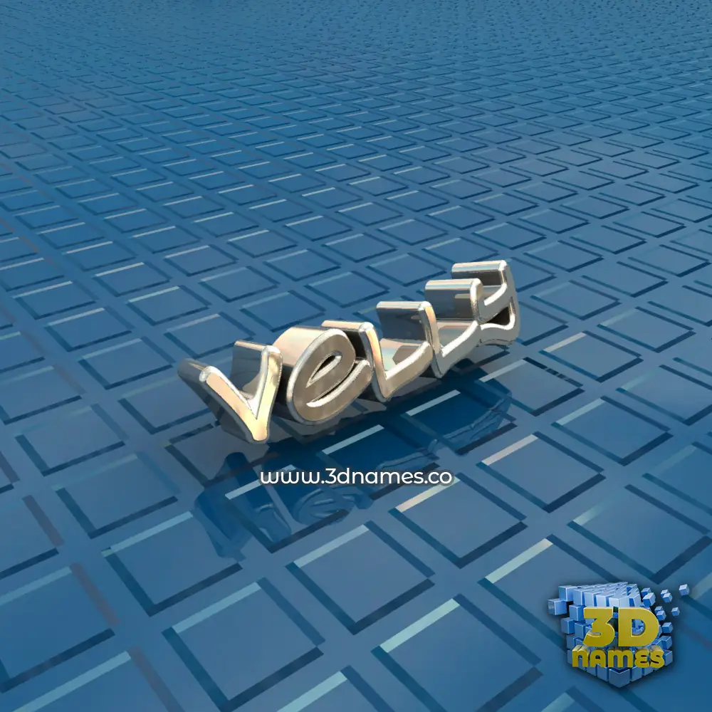 velly in Blue Bling style - 3D name wallpaper