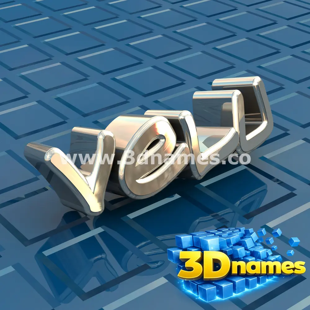 velu in Blue Bling style - 3D name wallpaper