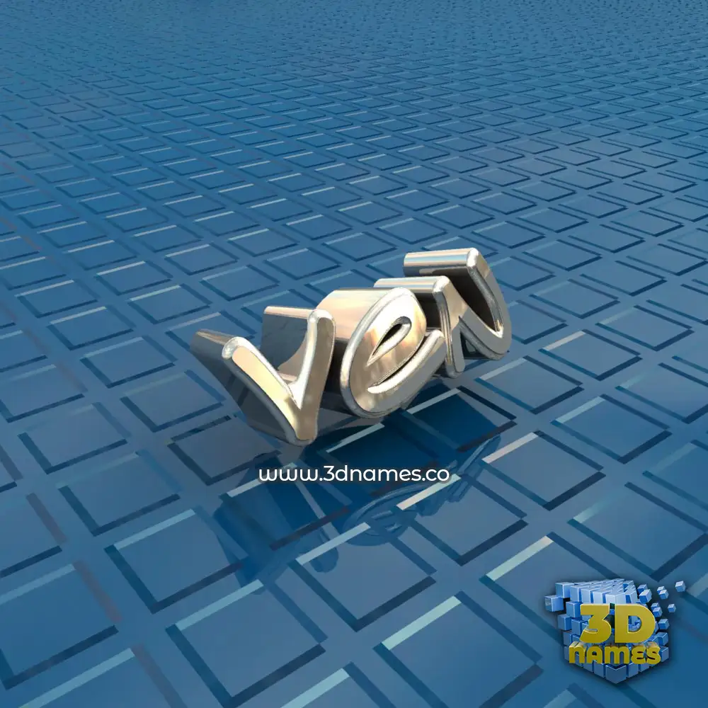 ven in Blue Bling style - 3D name wallpaper