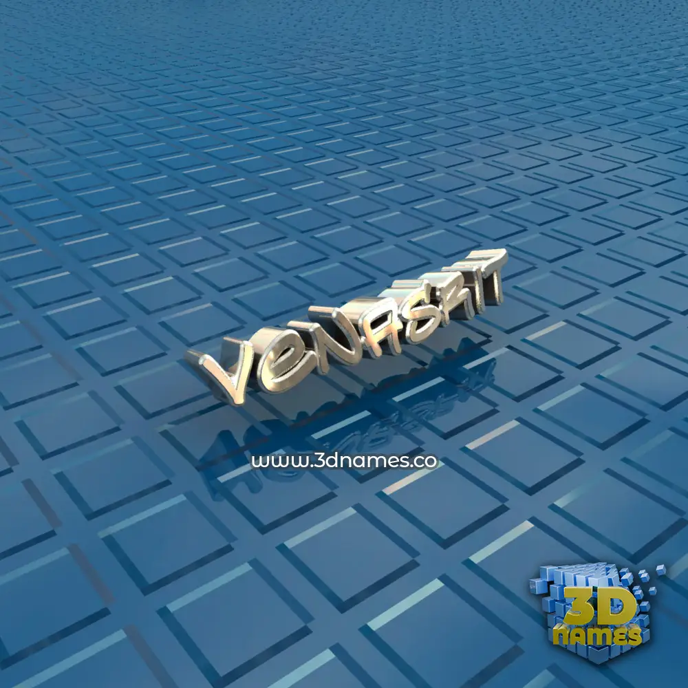 venasrit in Blue Bling style - 3D name wallpaper
