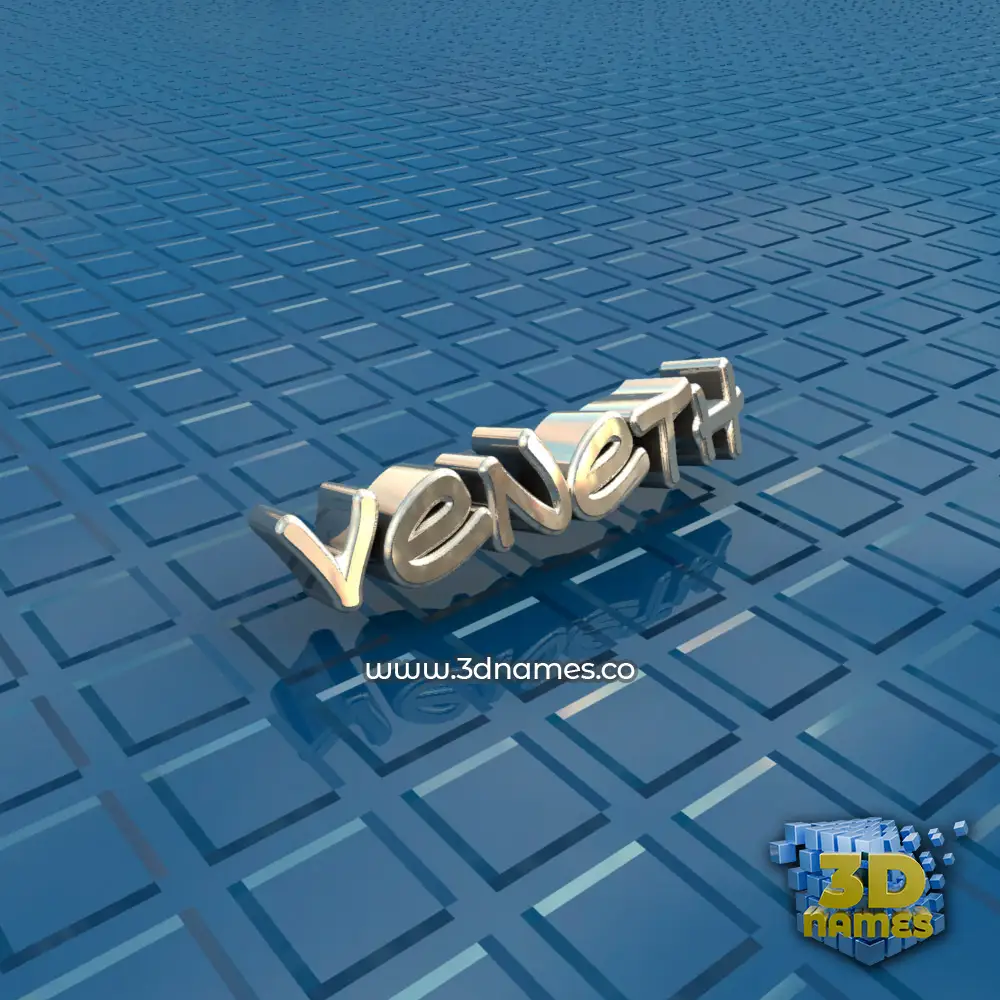 veneth in Blue Bling style - 3D name wallpaper