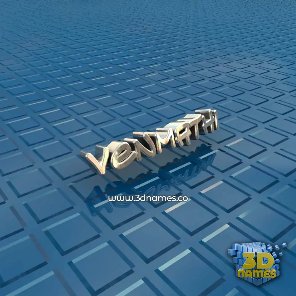 venmathi in Blue Bling style - 3D name wallpaper