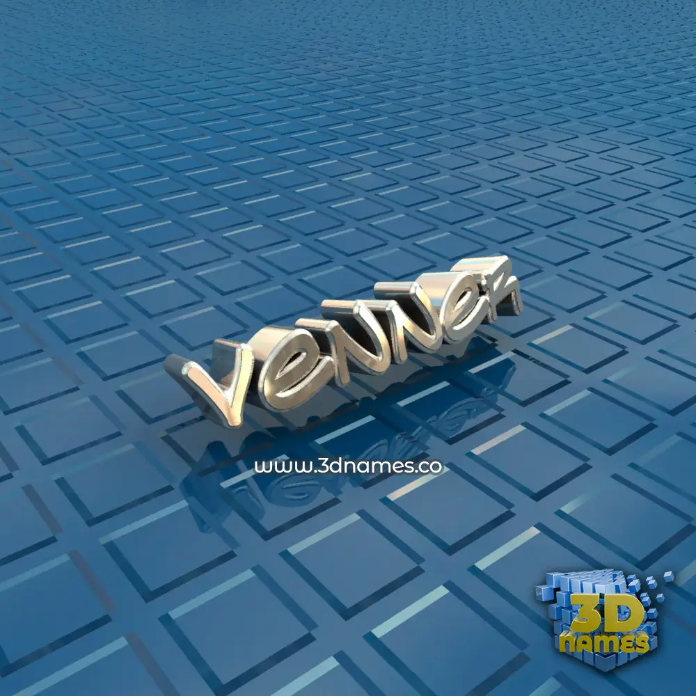 venner in Blue Bling style - 3D name wallpaper