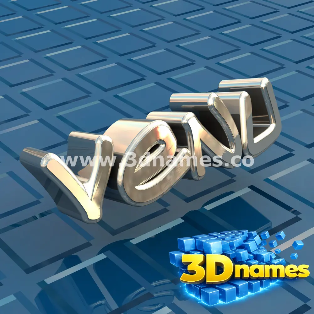 venu in Blue Bling style - 3D name wallpaper