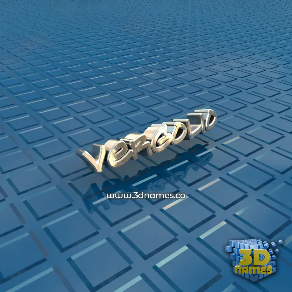 vergolio in Blue Bling style - 3D name wallpaper