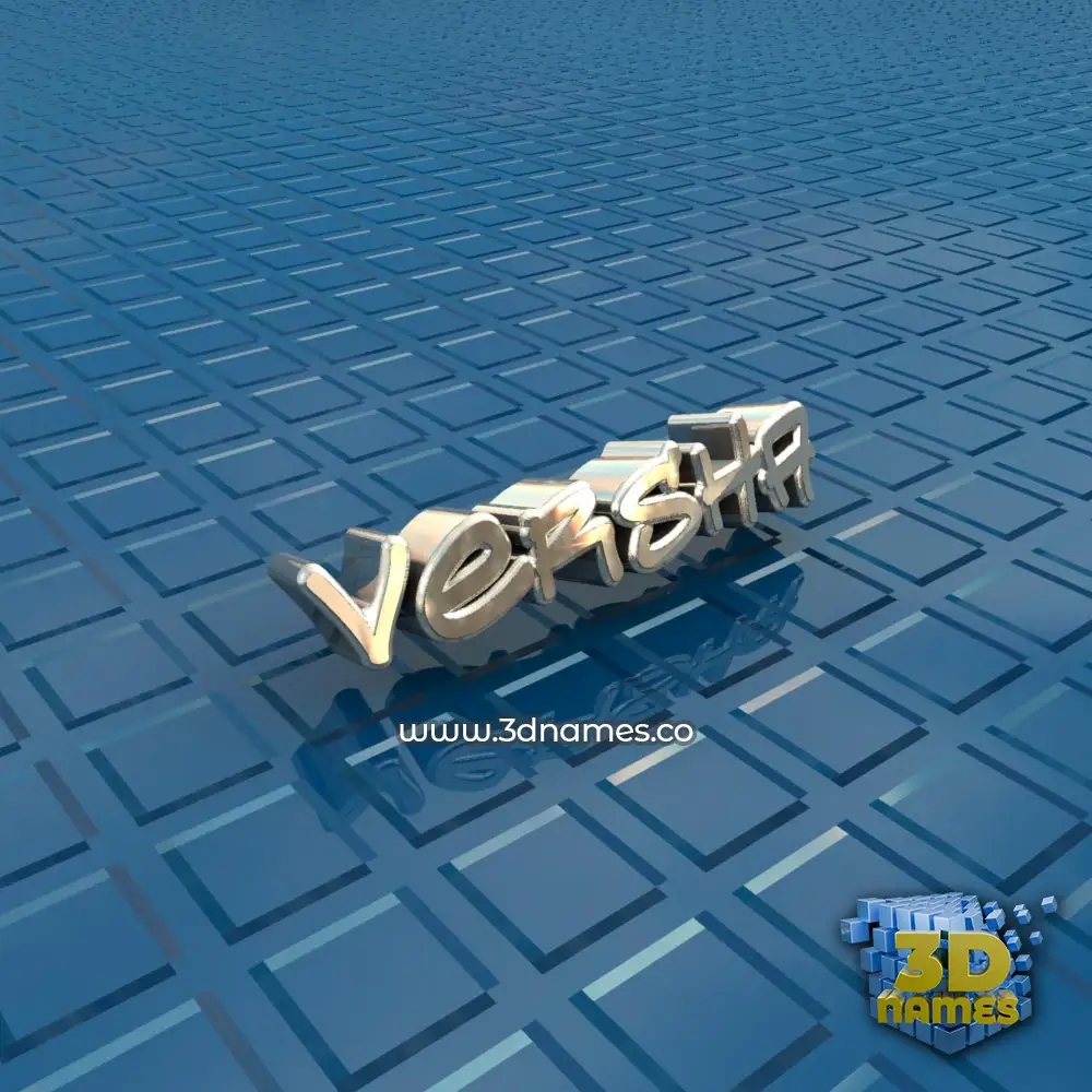 versha in Blue Bling style - 3D name wallpaper