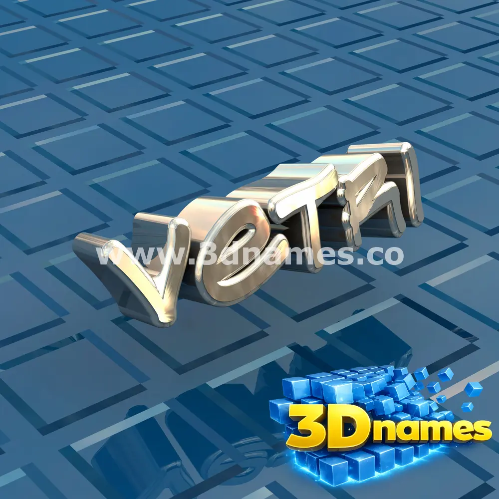 vetri in Blue Bling style - 3D name wallpaper