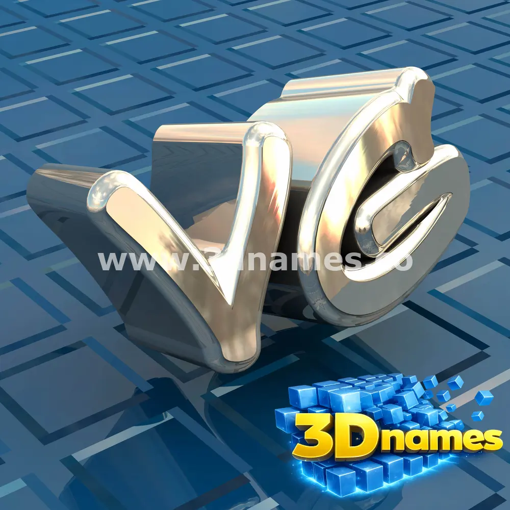 vg in Blue Bling style - 3D name wallpaper