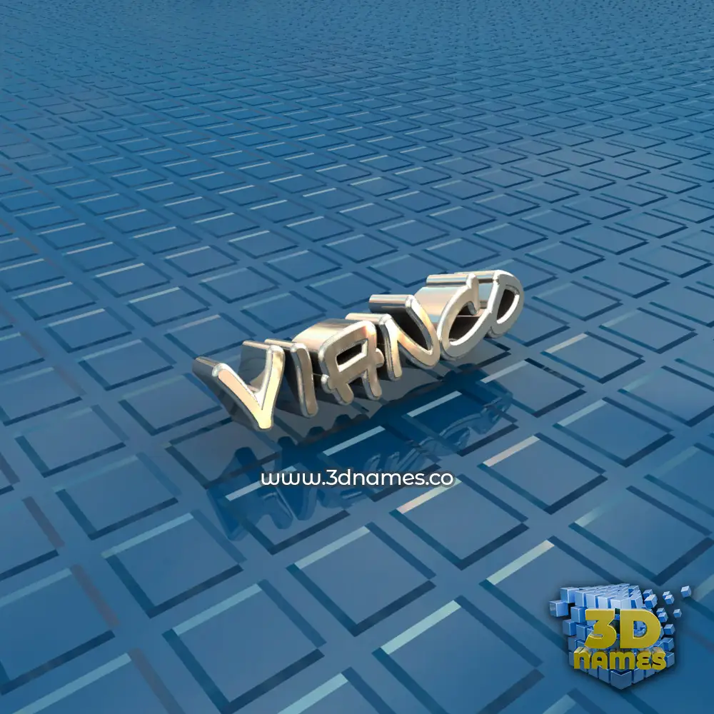 vianco in Blue Bling style - 3D name wallpaper