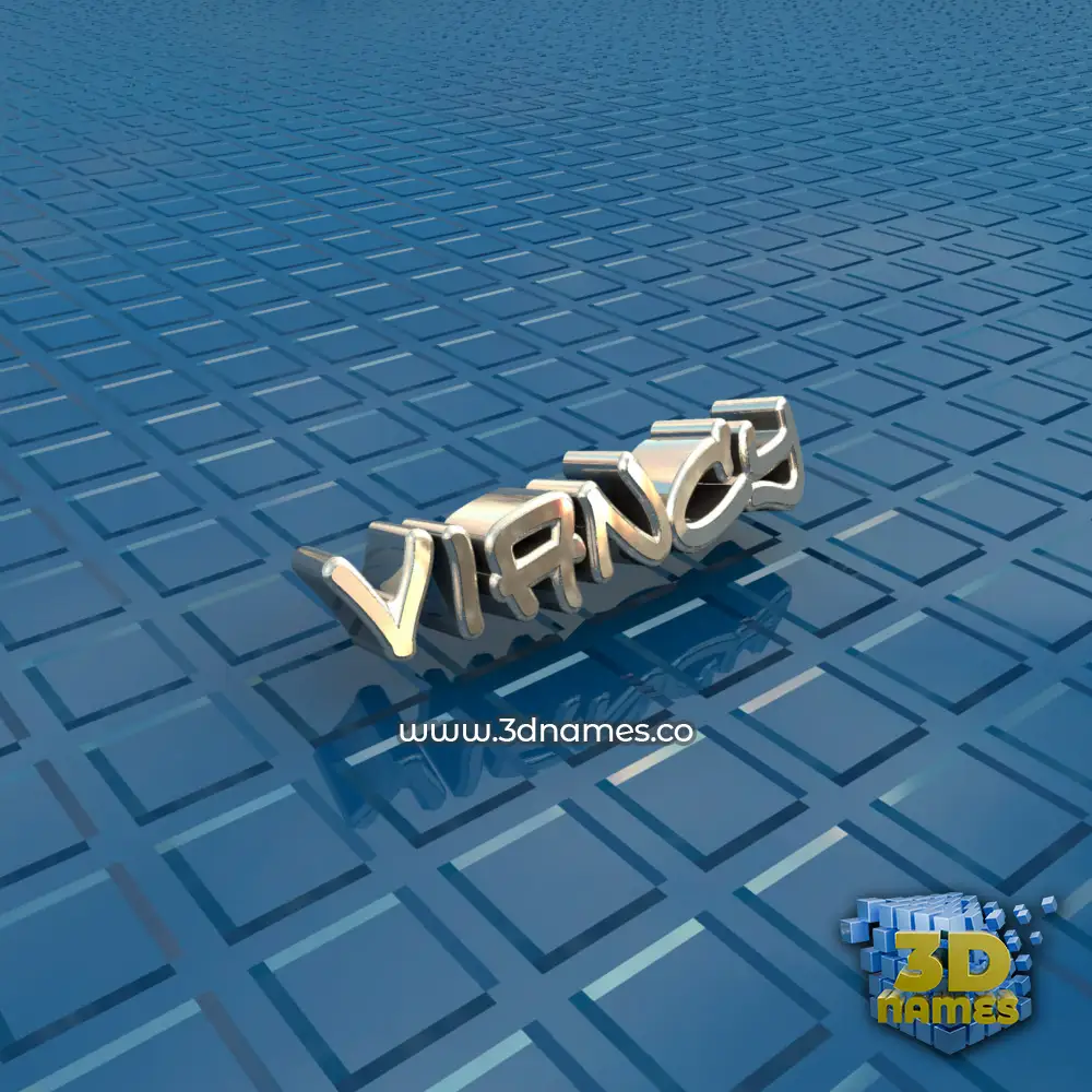 viancy in Blue Bling style - 3D name wallpaper